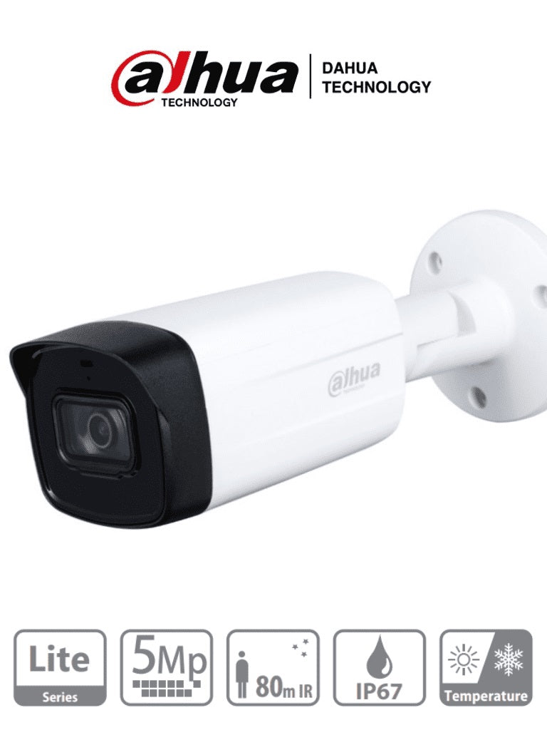 DAHUA HAC-HFW1500TH-I8 - Camara Bullet de 5 Megapixeles/ Lente de 3.6 mm/ 92 Grados de Apertura/ IR de 80 Mts/ IP67/ Soporta: CVI/CVBS/AHD/TVI/ - DAHUA HAC-HFW1500TH-I8 - Camara Bullet de 5 Megapixeles/ Lente de 3.6 mm/ 92 Grados de Apertura/ IR de 80 Mts/ IP67/ Soporta: CVI/CVBS/AHD/TVI/ -